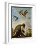 Chained Monkey in a Landscape-Melchior de Hondecoeter-Framed Giclee Print