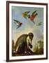 Chained Monkey in a Landscape-Melchior de Hondecoeter-Framed Giclee Print