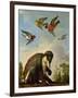 Chained Monkey in a Landscape-Melchior de Hondecoeter-Framed Giclee Print