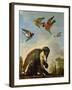 Chained Monkey in a Landscape-Melchior de Hondecoeter-Framed Giclee Print