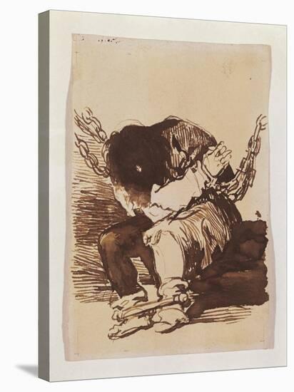 Chained Prisoner, Seated-Francisco de Goya-Stretched Canvas