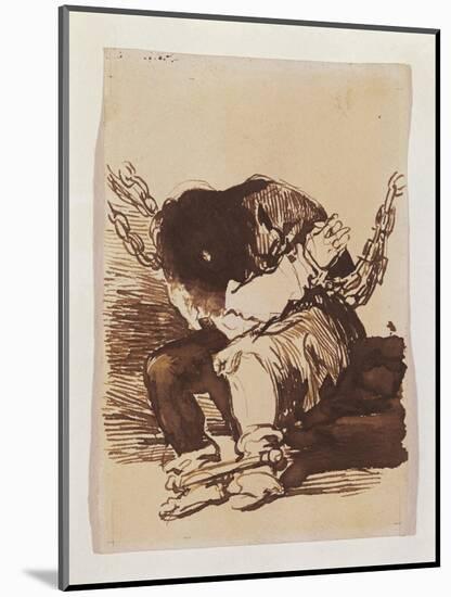 Chained Prisoner, Seated-Francisco de Goya-Mounted Art Print