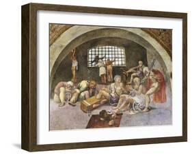 Chained Prisoners, Fresco-Giulio Romano-Framed Giclee Print