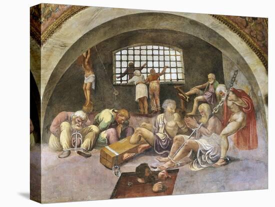 Chained Prisoners, Fresco-Giulio Romano-Stretched Canvas