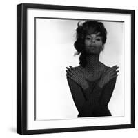 Chainmail Projection on Model with Crossed Arms, 1960s-John French-Framed Giclee Print