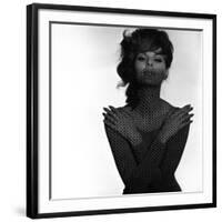 Chainmail Projection on Model with Crossed Arms, 1960s-John French-Framed Giclee Print