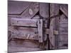 Chains and Lock on Weathered Barn Door-Mick Roessler-Mounted Photographic Print