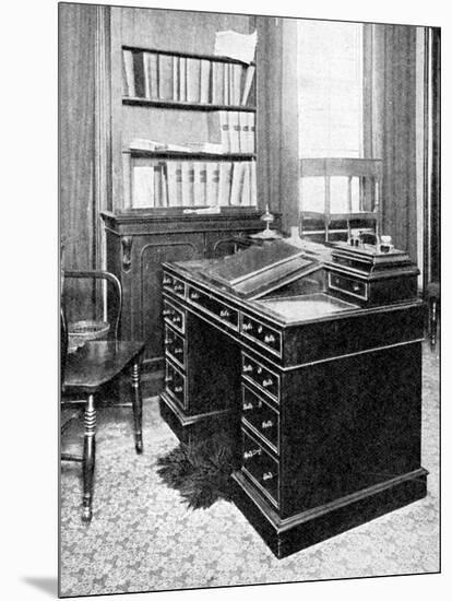 Chair and Desk of Charles Dickens, Used at Gadshill, 1923-null-Mounted Giclee Print