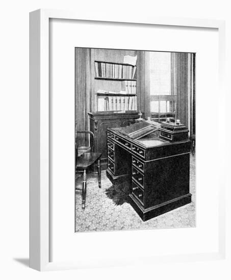 Chair and Desk of Charles Dickens, Used at Gadshill, 1923-null-Framed Giclee Print