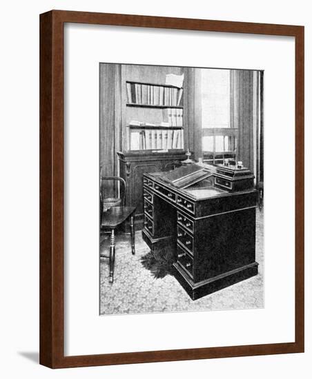 Chair and Desk of Charles Dickens, Used at Gadshill, 1923-null-Framed Giclee Print