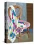 Chair and Patterned Fabric, 2000-Joan Thewsey-Stretched Canvas