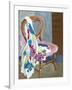 Chair and Patterned Fabric, 2000-Joan Thewsey-Framed Giclee Print