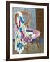 Chair and Patterned Fabric, 2000-Joan Thewsey-Framed Giclee Print