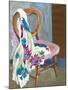 Chair and Patterned Fabric, 2000-Joan Thewsey-Mounted Giclee Print