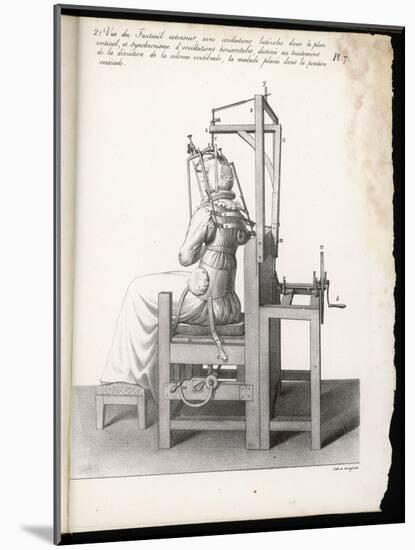 Chair Designed to Correct Deformities of the Spine Holding It in Any Desired Position-Langlume-Mounted Art Print