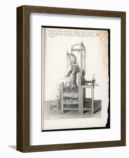 Chair Designed to Correct Deformities of the Spine Holding It in Any Desired Position-Langlume-Framed Art Print