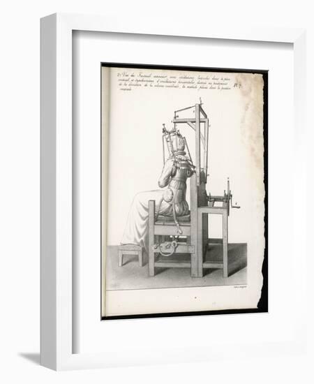 Chair Designed to Correct Deformities of the Spine Holding It in Any Desired Position-Langlume-Framed Art Print