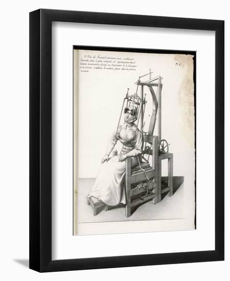 Chair Designed to Correct Deformities of the Spine Holding Neck and Body in Any Desired Position-Langlume-Framed Art Print