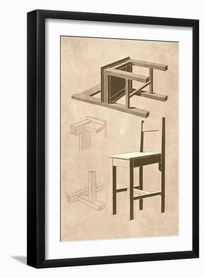 Chair Drawings-null-Framed Art Print