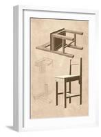 Chair Drawings-null-Framed Art Print
