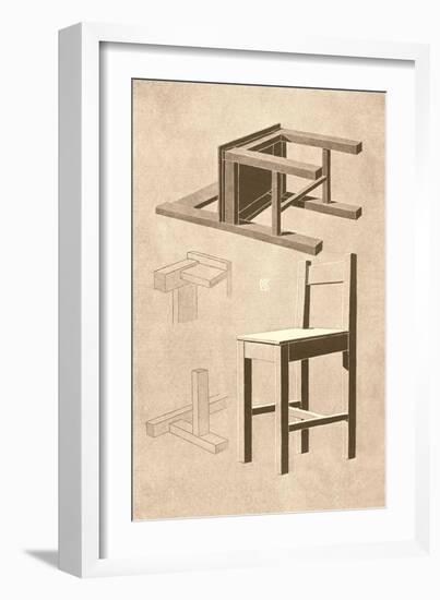 Chair Drawings-null-Framed Art Print