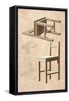 Chair Drawings-null-Framed Stretched Canvas