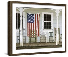 Chair Family with Flag-Zhen-Huan Lu-Framed Art Print