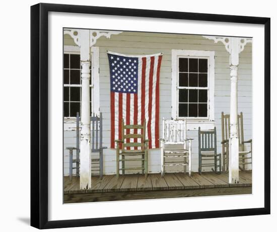 Chair Family with Flag-Zhen-Huan Lu-Framed Art Print