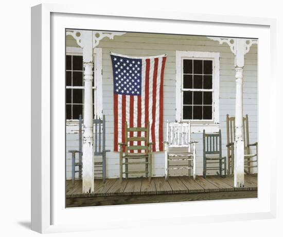 Chair Family with Flag-Zhen-Huan Lu-Framed Art Print