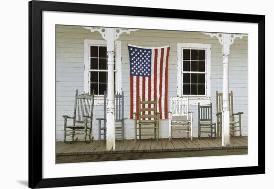 Chair Family with Flag-Zhen-Huan Lu-Framed Art Print