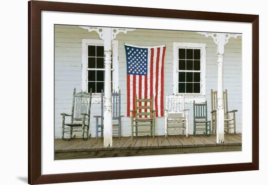 Chair Family with Flags-Zhen-Huan Lu-Framed Giclee Print