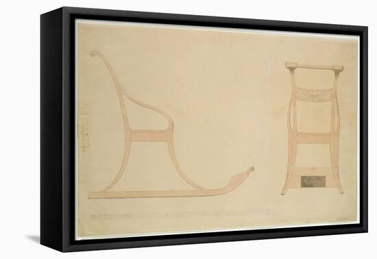 Chair For a Sleigh-Caspar David Friedrich-Framed Stretched Canvas