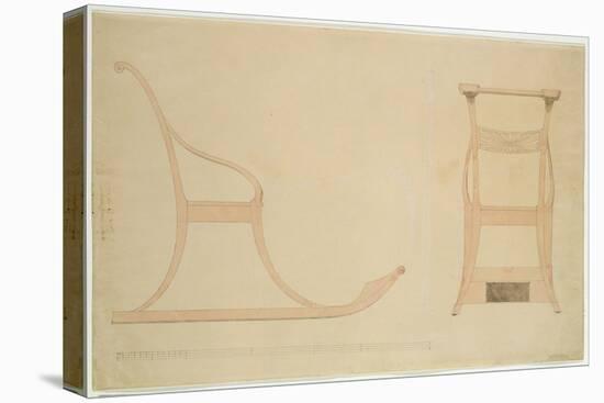 Chair For a Sleigh-Caspar David Friedrich-Stretched Canvas