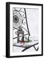 Chair in the Snow with Christmassy Still Life-Andrea Haase-Framed Photographic Print