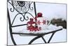 Chair in the Snow with Christmassy Still Life-Andrea Haase-Mounted Photographic Print