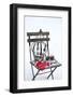 Chair in the Snow with Christmassy Still Life-Andrea Haase-Framed Photographic Print