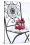 Chair in the Snow with Lantern, Balls from Cord Material-Andrea Haase-Stretched Canvas
