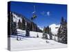 Chair Lift Carries Skiers at Alta, Alta Ski Resort, Salt Lake City, Utah, USA-Kober Christian-Stretched Canvas