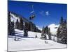 Chair Lift Carries Skiers at Alta, Alta Ski Resort, Salt Lake City, Utah, USA-Kober Christian-Mounted Photographic Print