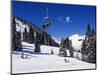 Chair Lift Carries Skiers at Alta, Alta Ski Resort, Salt Lake City, Utah, USA-Kober Christian-Mounted Photographic Print