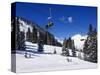 Chair Lift Carries Skiers at Alta, Alta Ski Resort, Salt Lake City, Utah, USA-Kober Christian-Stretched Canvas