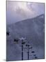 Chair Lift Filled with Skiers and Snowboarders, Washington State, USA-Aaron McCoy-Mounted Photographic Print