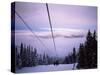 Chair Lift in the Early Morning, 2010 Winter Olympic Games Site, Whistler, British Columbia, Canada-Aaron McCoy-Stretched Canvas