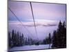 Chair Lift in the Early Morning, 2010 Winter Olympic Games Site, Whistler, British Columbia, Canada-Aaron McCoy-Mounted Photographic Print