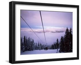 Chair Lift in the Early Morning, 2010 Winter Olympic Games Site, Whistler, British Columbia, Canada-Aaron McCoy-Framed Photographic Print