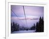 Chair Lift in the Early Morning, 2010 Winter Olympic Games Site, Whistler, British Columbia, Canada-Aaron McCoy-Framed Photographic Print