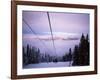 Chair Lift in the Early Morning, 2010 Winter Olympic Games Site, Whistler, British Columbia, Canada-Aaron McCoy-Framed Photographic Print