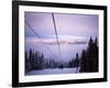 Chair Lift in the Early Morning, 2010 Winter Olympic Games Site, Whistler, British Columbia, Canada-Aaron McCoy-Framed Photographic Print