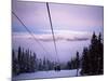 Chair Lift in the Early Morning, 2010 Winter Olympic Games Site, Whistler, British Columbia, Canada-Aaron McCoy-Mounted Photographic Print