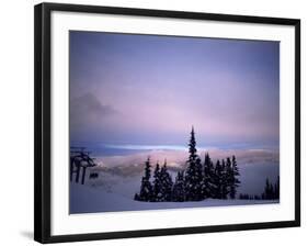 Chair Lift in the Early Morning, Whistler, British Columbia, Canada, North America-Aaron McCoy-Framed Photographic Print